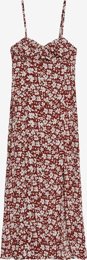 Bershka Ljetna haljina u kestenjasto smeđa / bijela, Pregled proizvoda