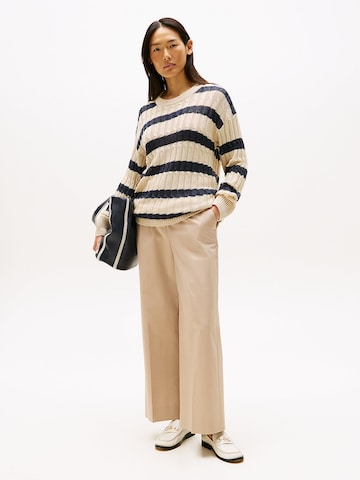 TOMMY HILFIGER Wide Leg Hose (OCS) in Beige