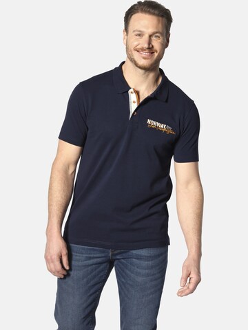 Jan Vanderstorm Poloshirt ' Jakov ' in Blau: Vorderseite