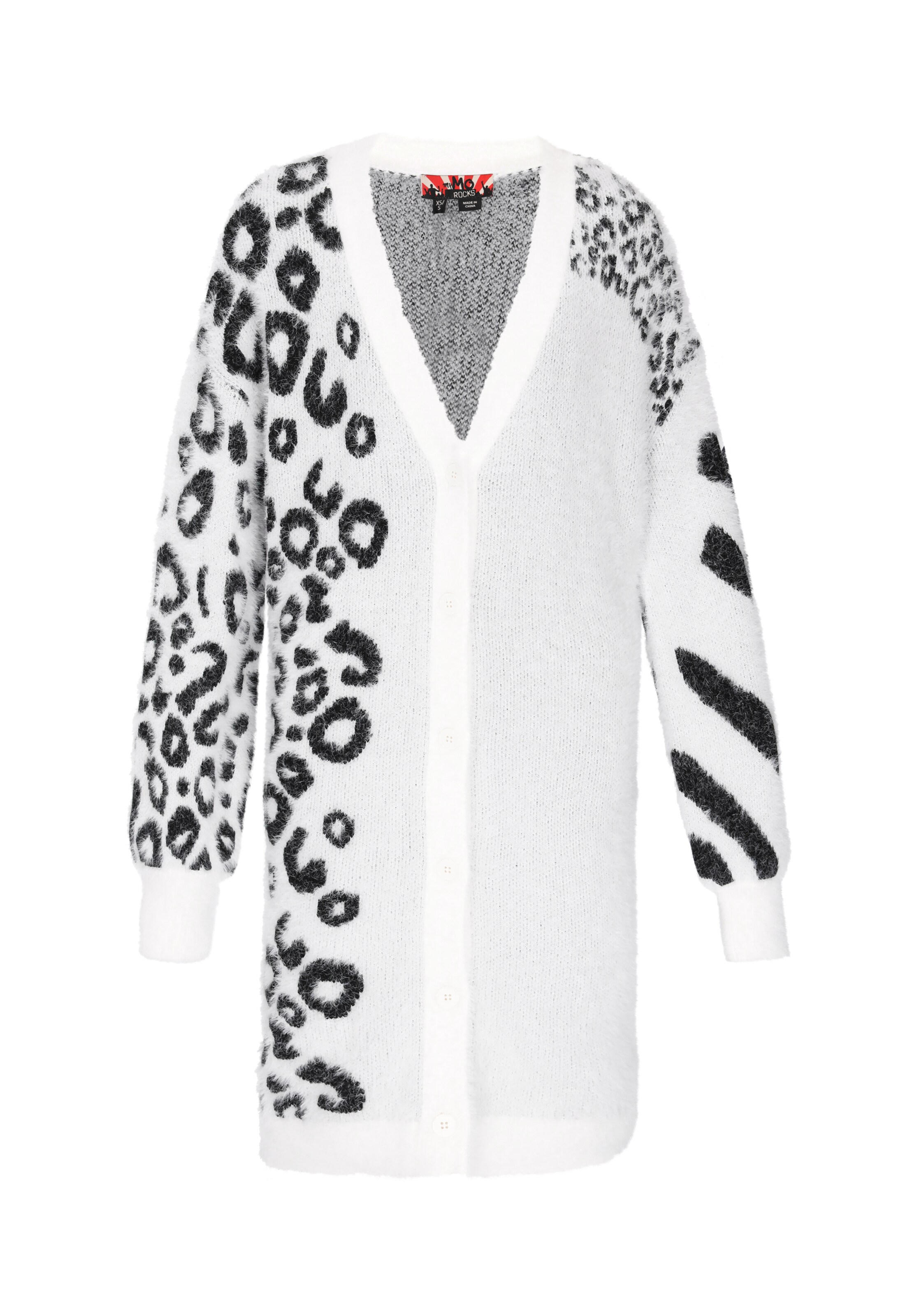 myMo ROCKS Вязаная кофта в Белый: спереди