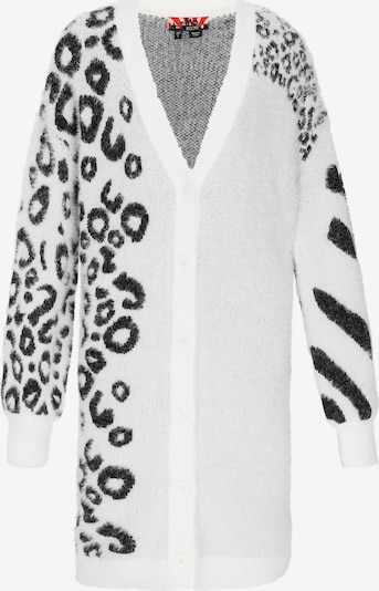 Kardiganas iš myMo ROCKS, spalva – juoda / balkšva, Prekių apžvalga