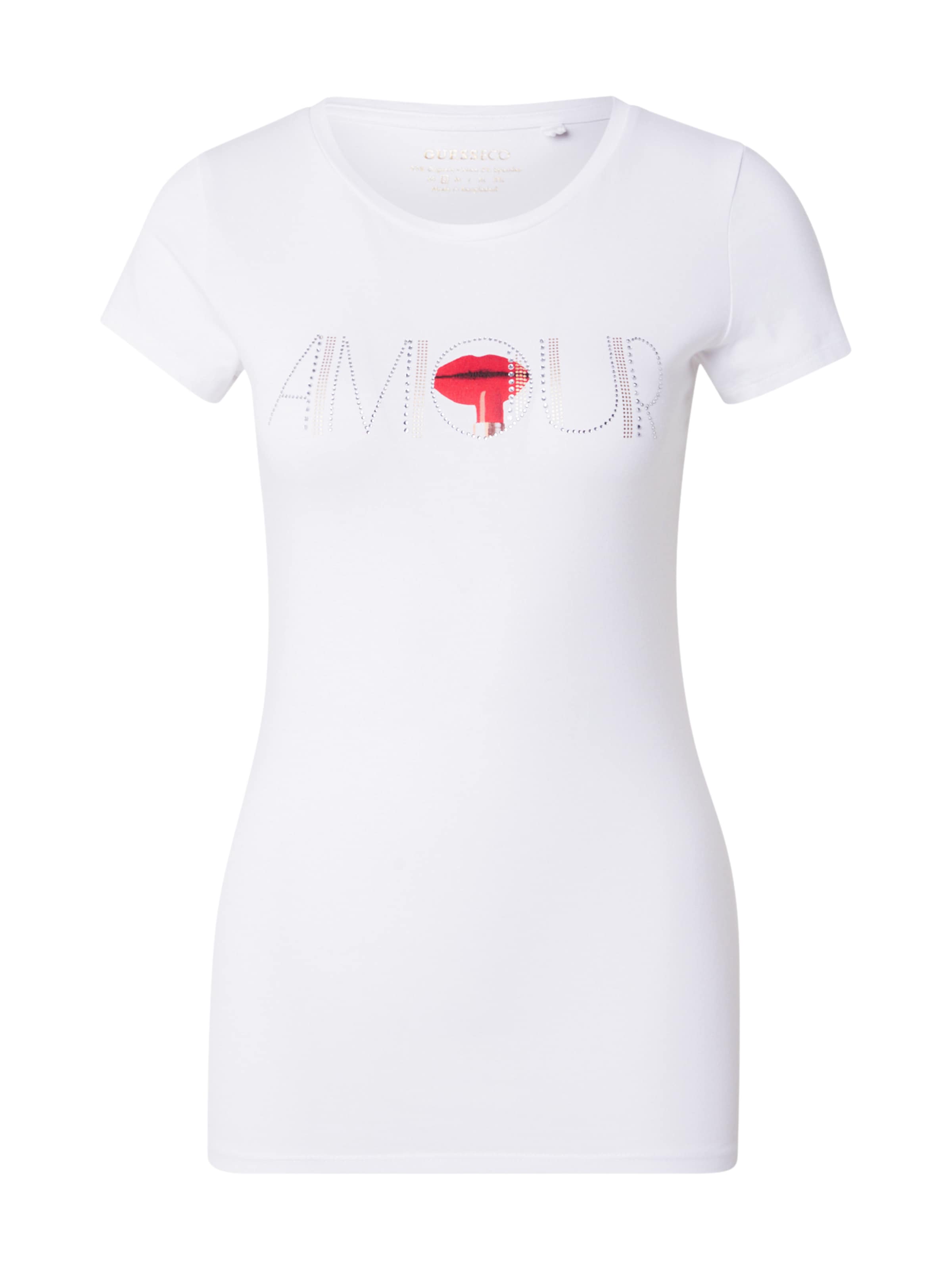 GUESS - Camiseta 'Amour' en blanco: frente