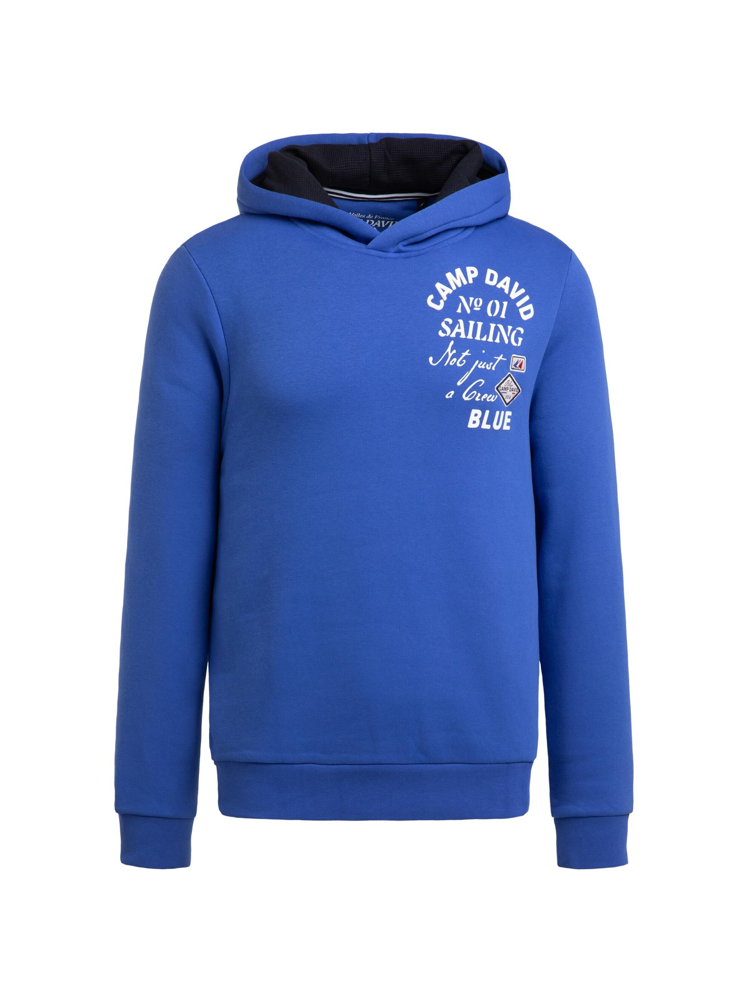 CAMP DAVID Hoodie mit Rücken-Artwork in S in blau, Produktansicht
