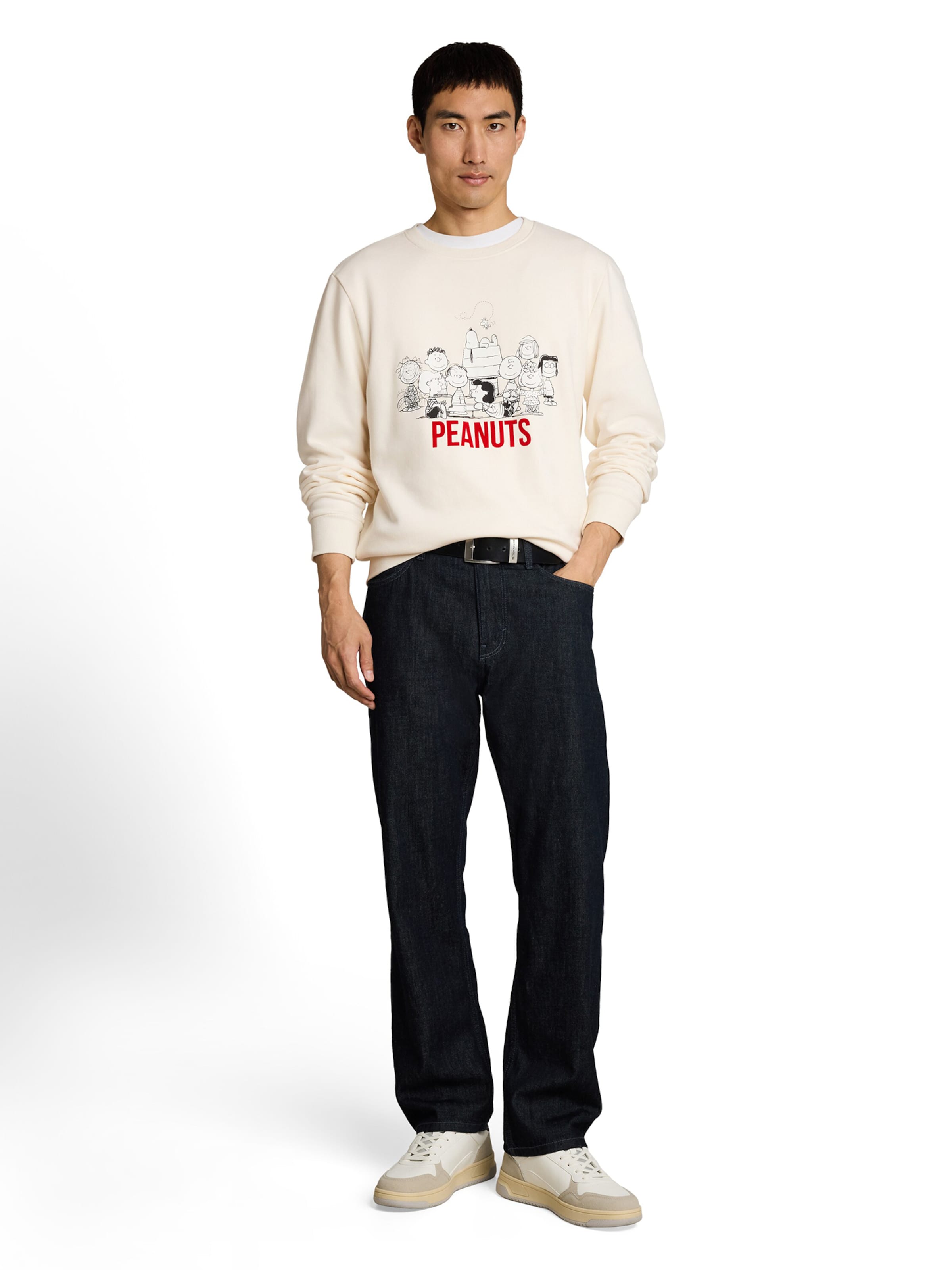 Felpa 'Peanuts' di TOM TAILOR in bianco