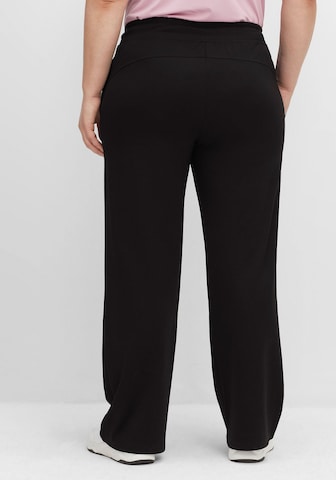 SHEEGO Wide leg Workout Pants in Black