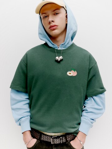 Pull&Bear Koszulka 'STWD' w kolorze zielony