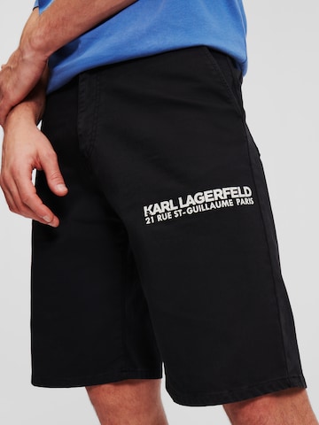 Karl Lagerfeldregular Hlače - crna boja