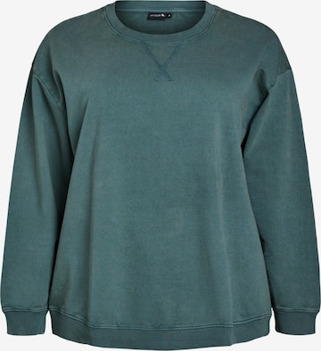 Active by Zizzi Sweatshirt 'Apenny' in Groen: voorkant