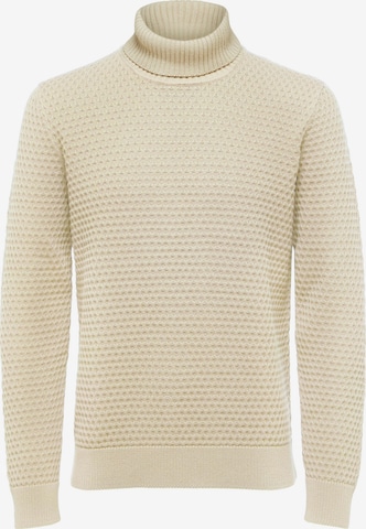 SELECTED HOMME Sweater 'REMY' in Beige: front