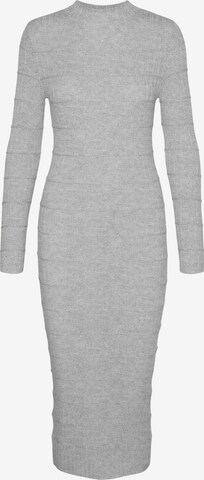 VERO MODA Knitted dress 'LUCKY' in Grey: front