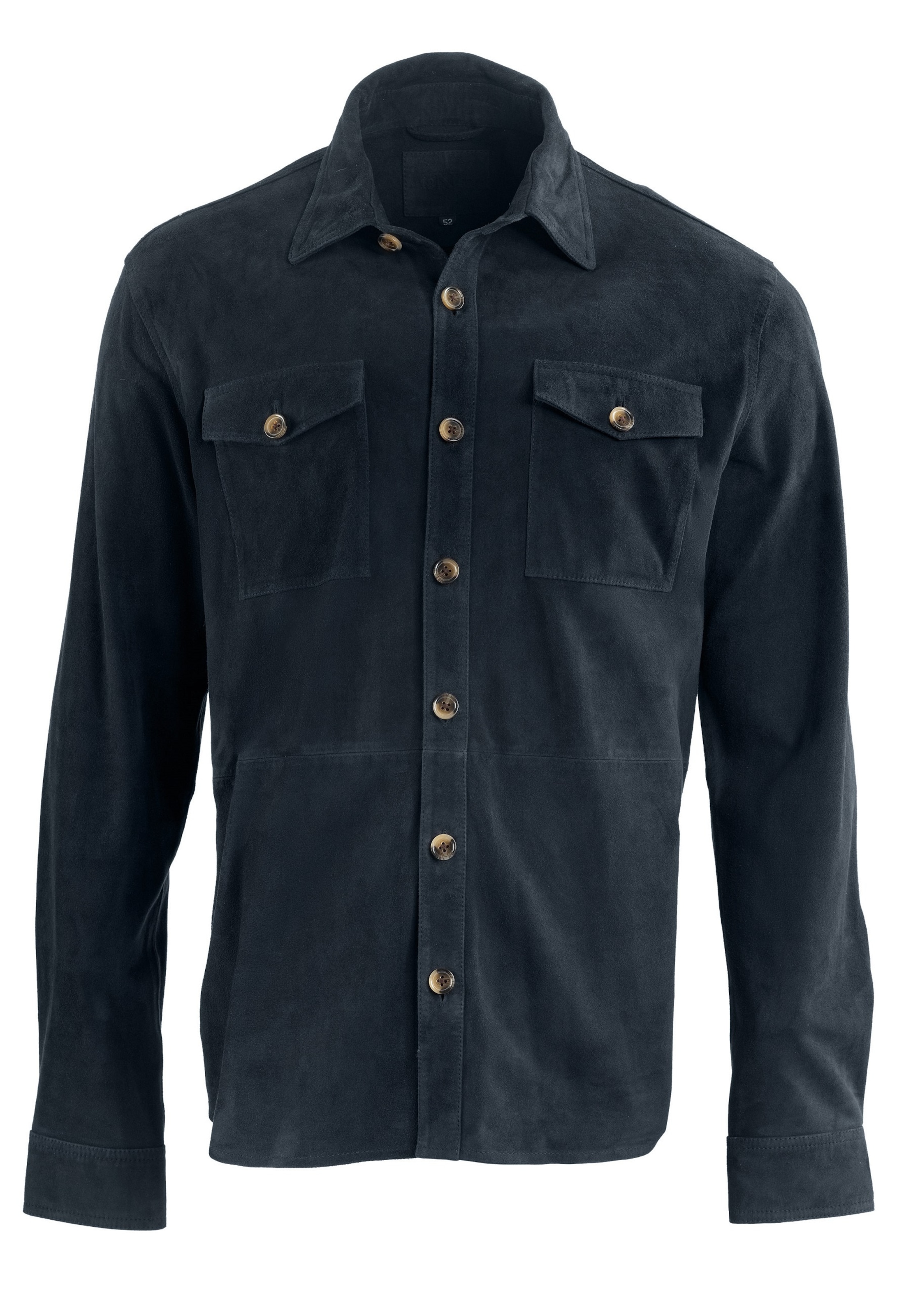 18N62 Overhemd 'NEFran' in Blauw: voorkant