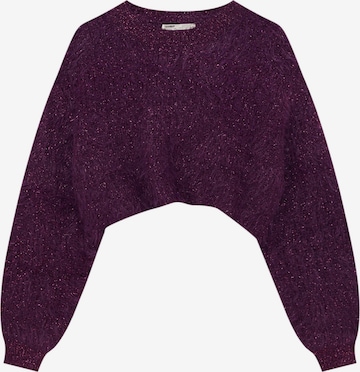 Pull&Bear Sweter w kolorze fioletowy: przód