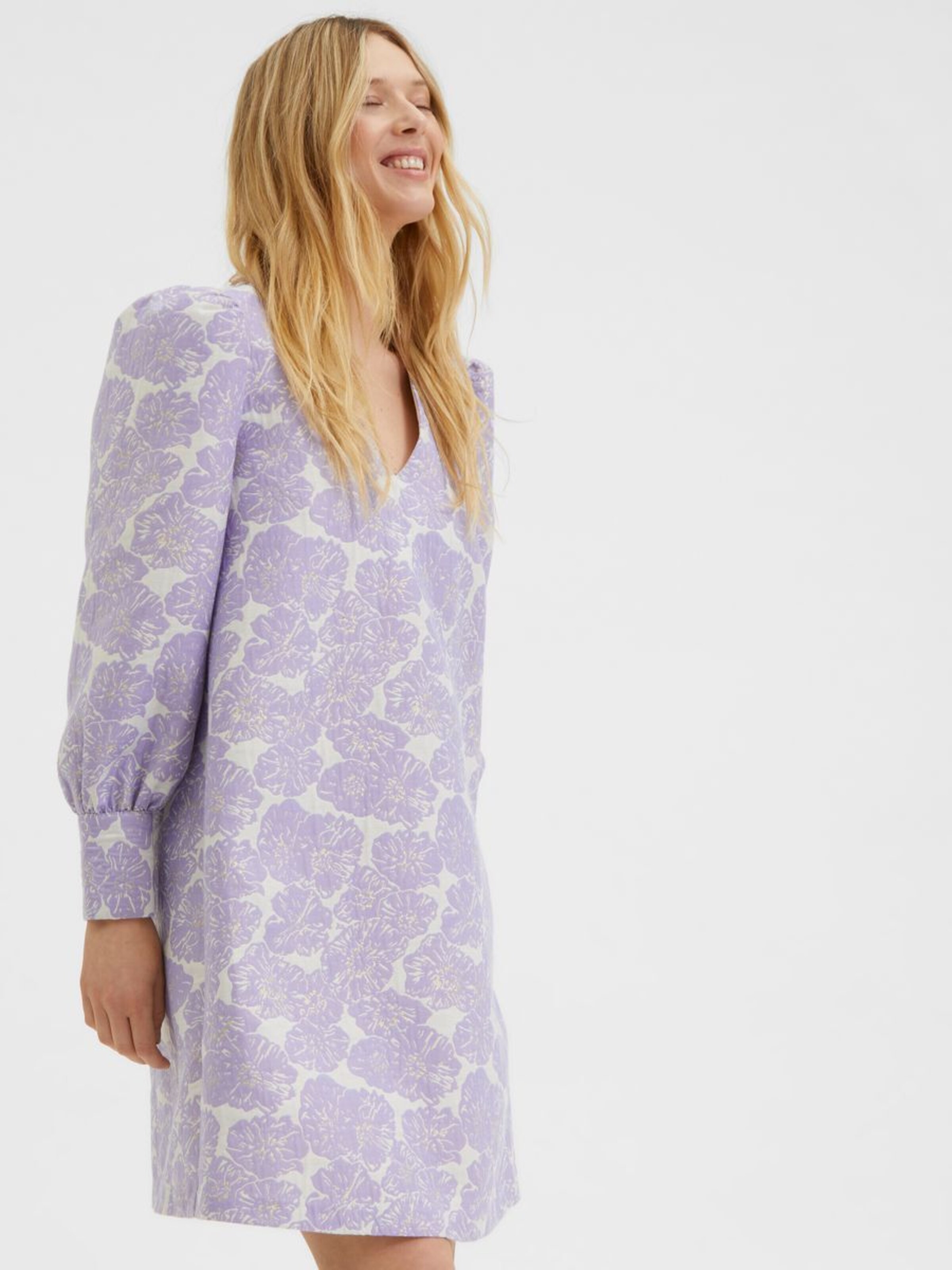 Frauen Große Größen SELECTED FEMME Kleid in Lila - OZ45866 Frauen Große Größen SELECTED FEMME Kleid in Lila - OZ45866