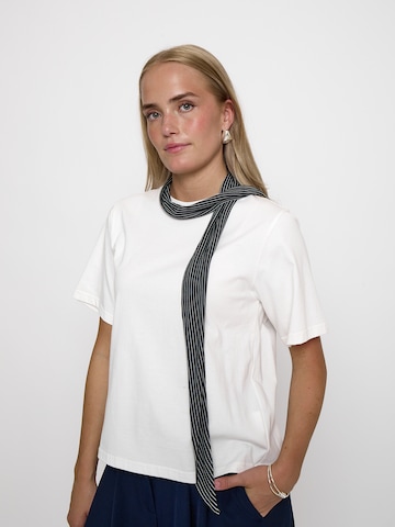 Haut 'Sully' Peppercorn en blanc