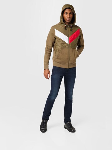 TOMMY HILFIGER Sweatjacke in Grün