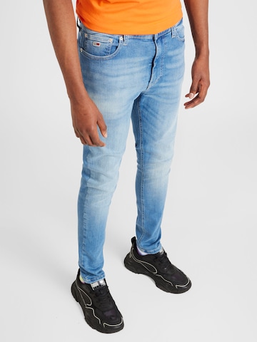 Tommy Jeans - Skinny Calças de ganga 'Simon' em azul: frente