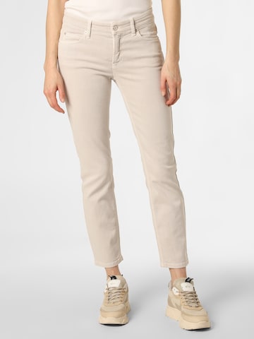 Cambio Slimfit Jeans 'Paris' in Beige: voorkant