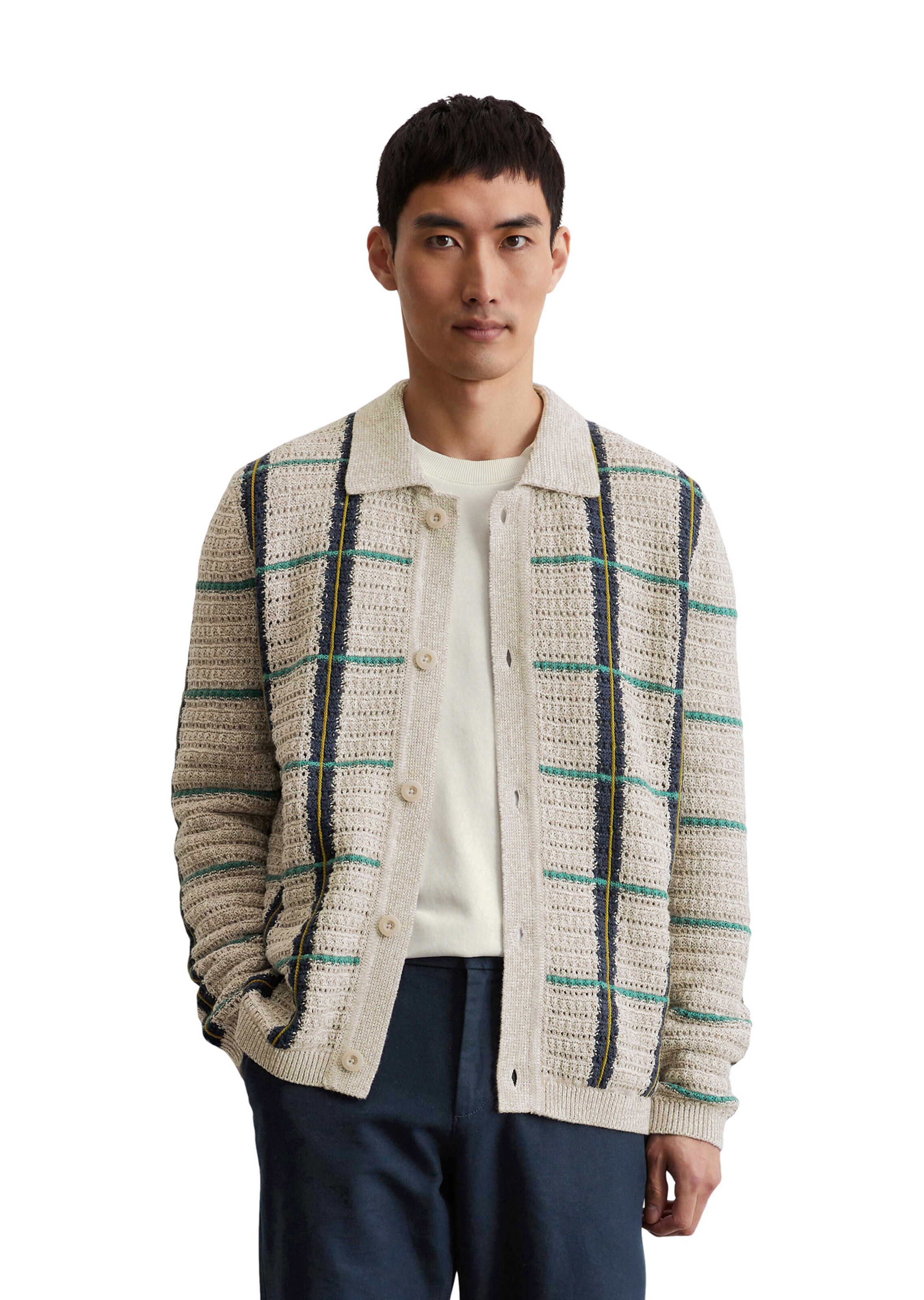 Marc O'Polo Gebreid vest in Beige