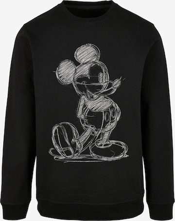 Sweat-shirt 'Mickey Mouse - Sketch' ABSOLUTE CULT en noir : devant