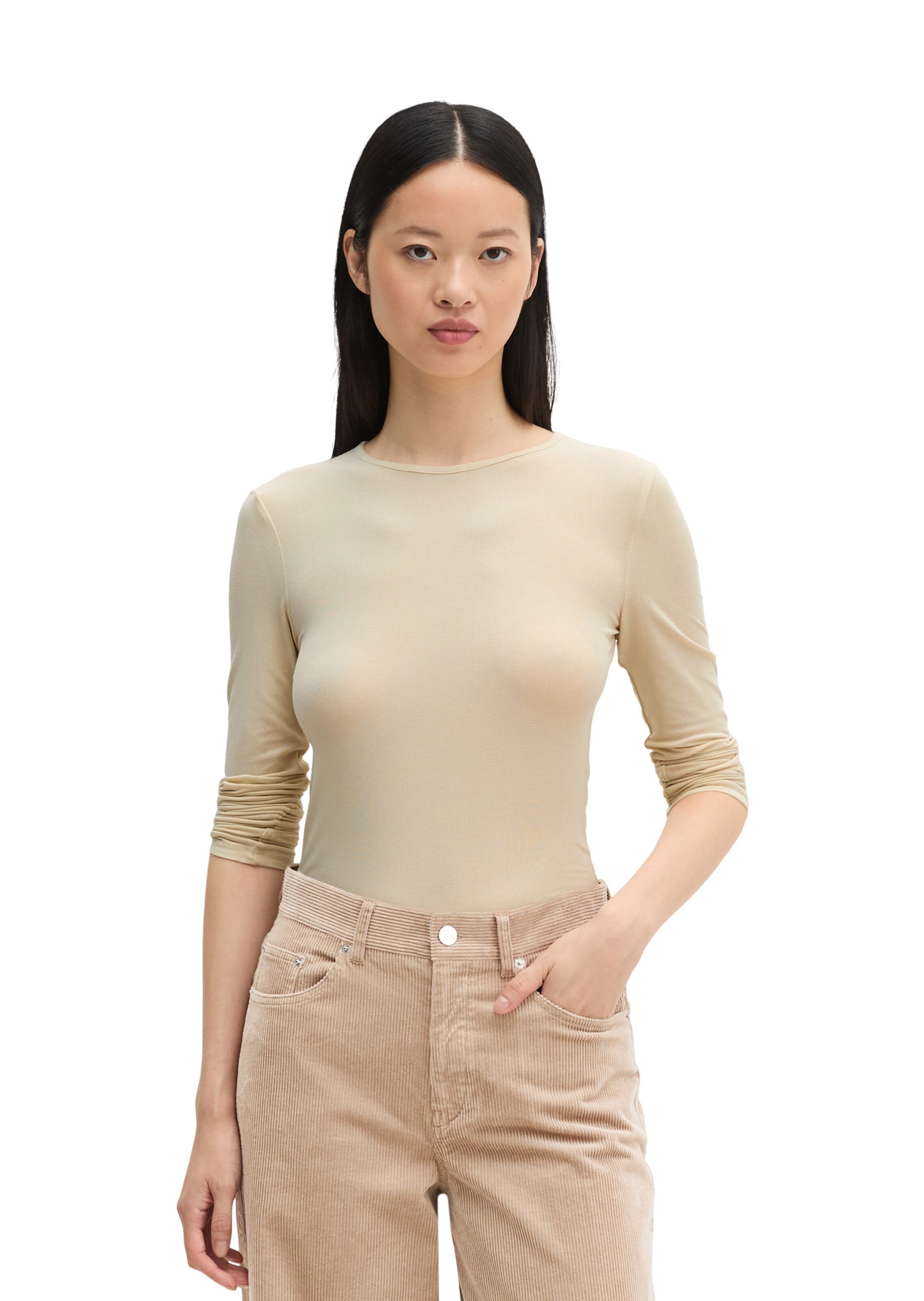 Marc O'Polo Shirt in Beige: voorkant