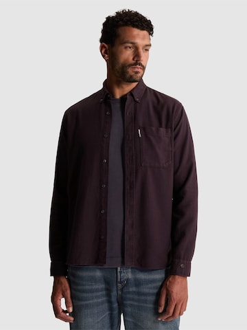Regular fit Camicia 'Shirt with twill texture and button-down collar' di CAST IRON in lilla: frontale