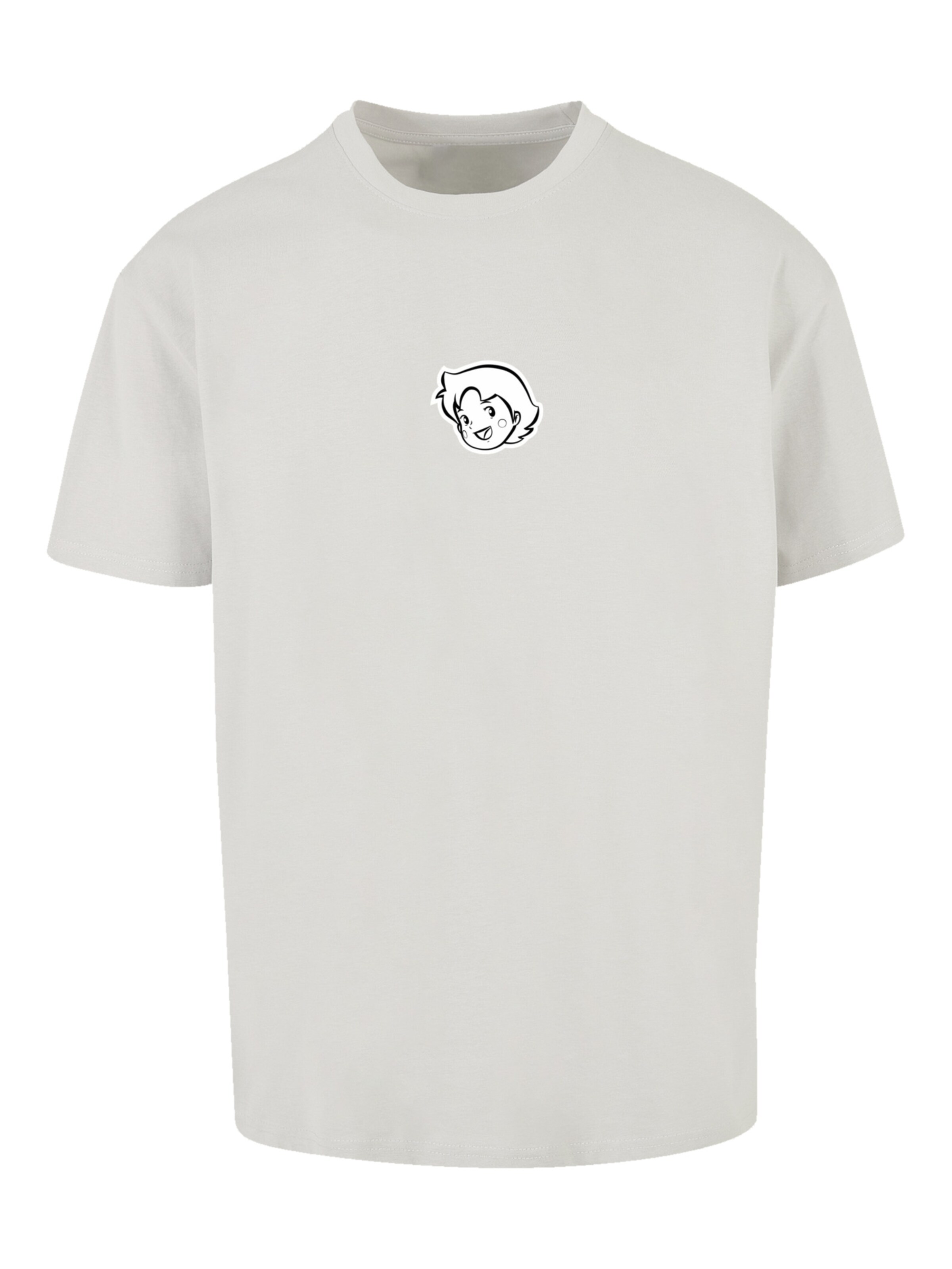 F4NT4STIC Shirt 'Heidi Heroes of Childhood' in Grijs: voorkant