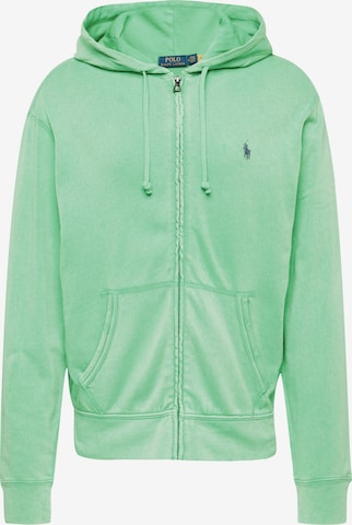 Polo Ralph Lauren Sweatvest in Groen: voorkant