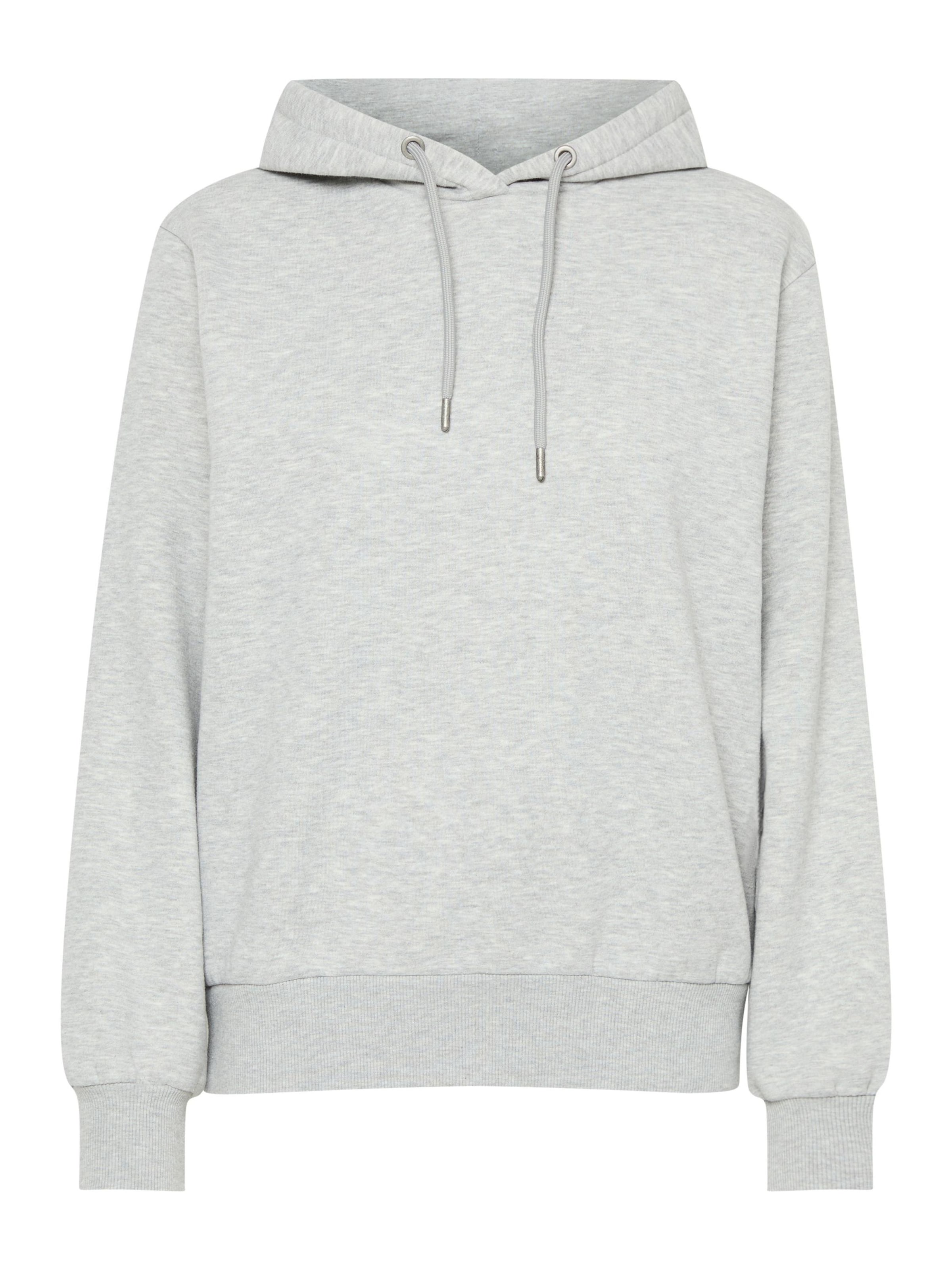 PULZ Jeans - Sweatshirt 'PZKRISTEN' em cinzento: frente