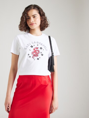Karl Lagerfeld Футболка 'LNY' в Белый: спереди