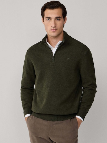 Hackett London Trui in Groen: voorkant