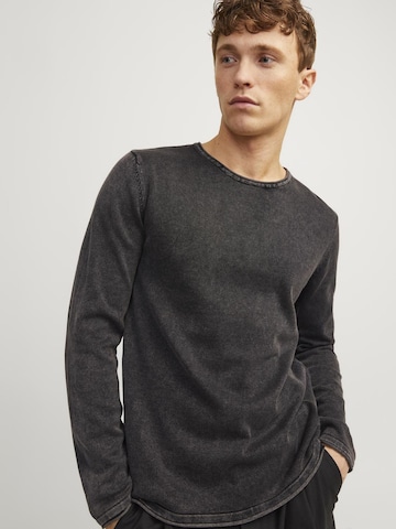 JACK & JONES Regular fit Пуловер 'JJLeo' в черно