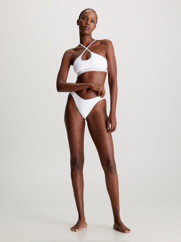 Calvin Klein Swimwear Bustier Bikinitoppi 'Meta Legacy' värissä valkoinen