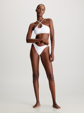 Calvin Klein Swimwear Bustier Góra bikini 'Meta Legacy' w kolorze biały