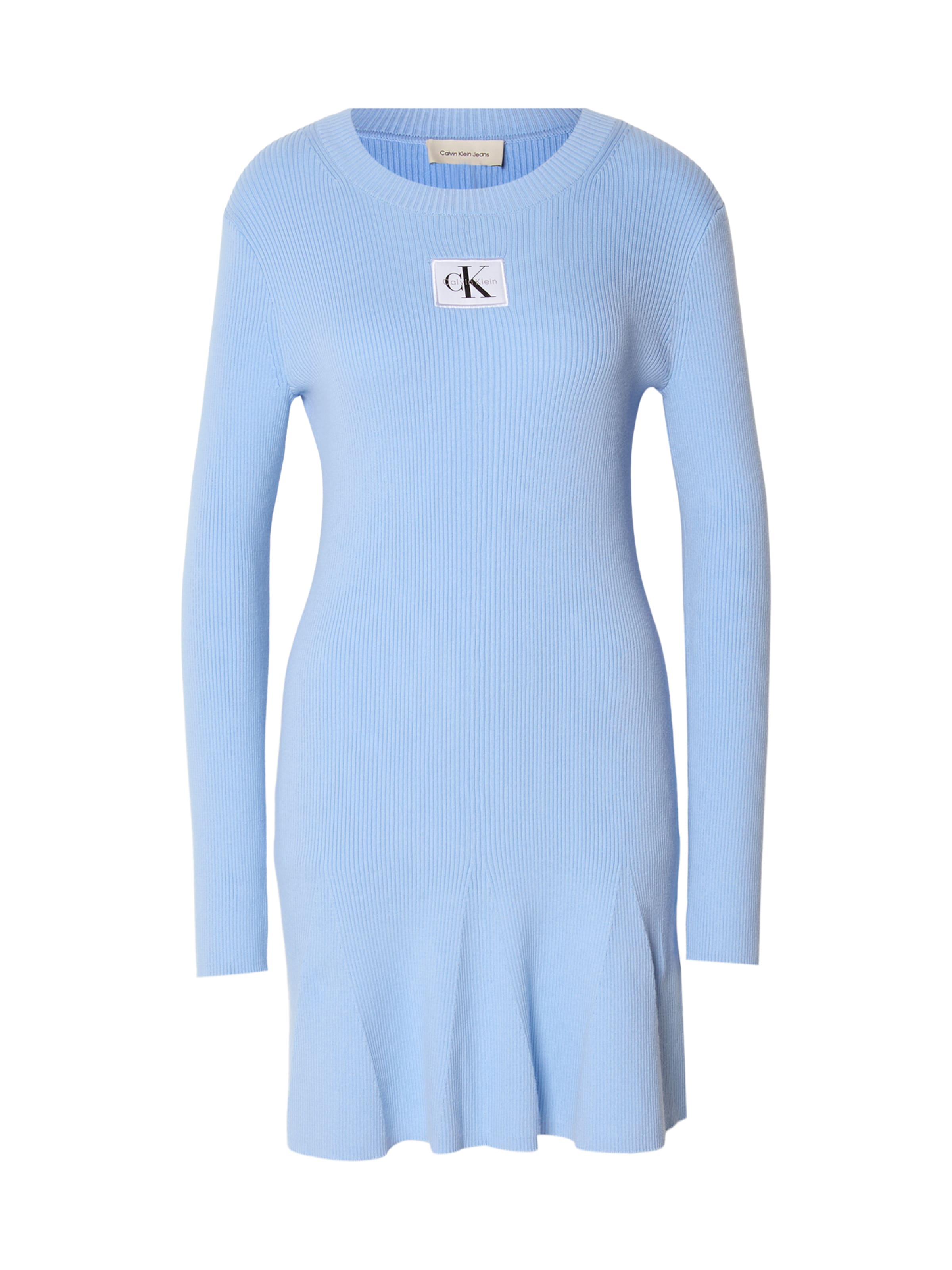 Rochie tricotat de la Calvin Klein Jeans pe albastru: față
