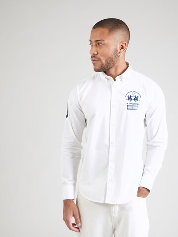 La Martina - Ajuste regular Camisa en blanco: frente