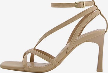 Bershka Sandalen met riem in Beige