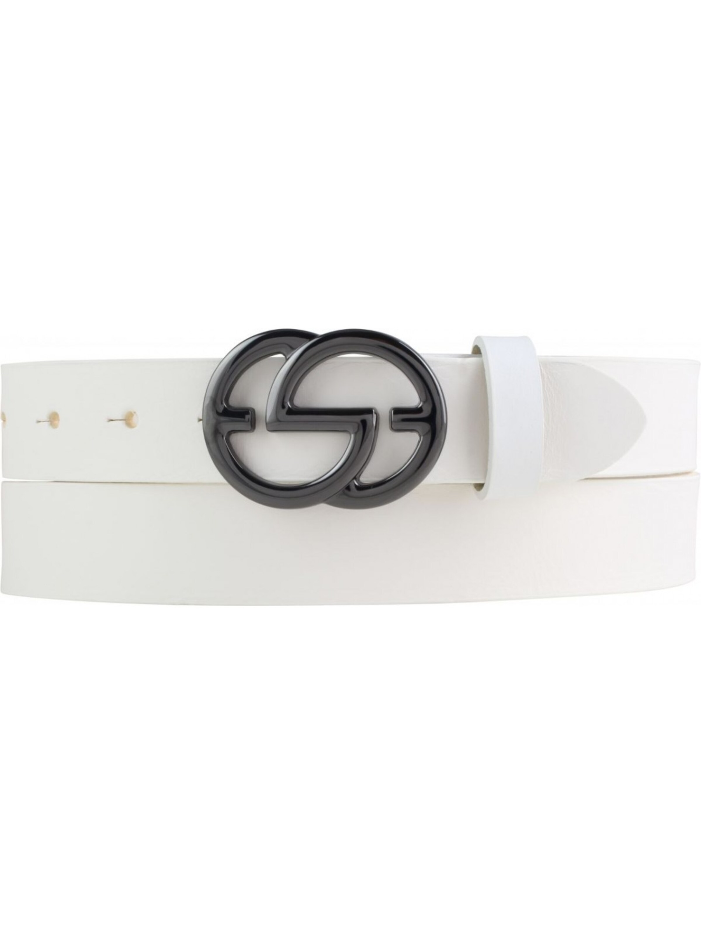 BELTINGER Belt 'Trevisoa' in White: front