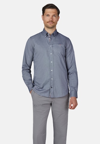 HECHTER PARIS Regular fit Zakelijk overhemd 'Casual' in Blauw: voorkant