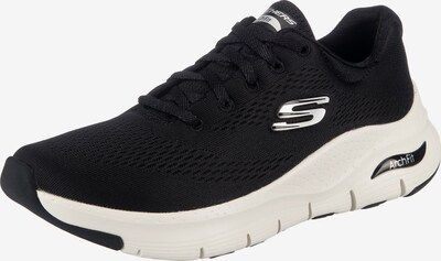 SKECHERS Låg sneaker i svart / vit, Produktvy