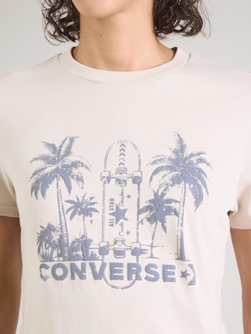 CONVERSE Koszulka 'ECHO PALMS' w kolorze beżowy