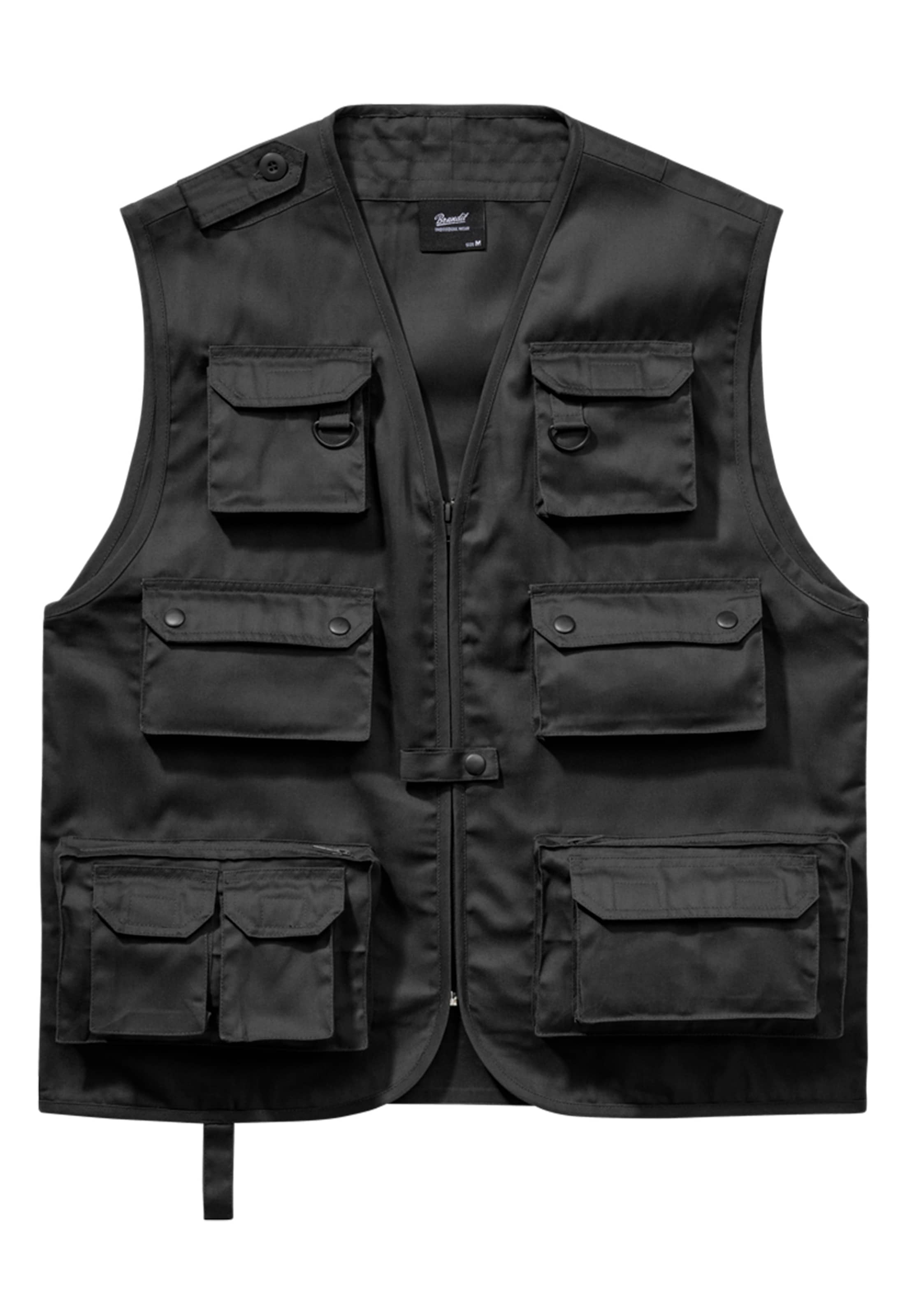 Gilet di Brandit in nero: frontale