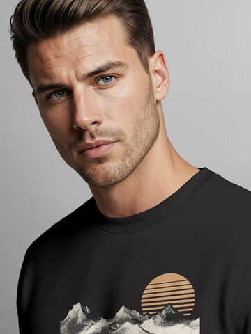 Neverless Sweatshirt 'Mountain' in Black
