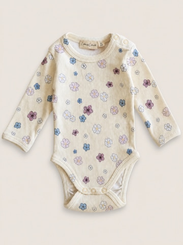 LouieLouie Rompertje/body 'Louie rib ∼ Flowering' in Beige: voorkant