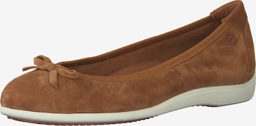 TAMARIS Ballet Flats in Brown: front