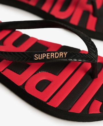 Superdry T-bar sandals in Black