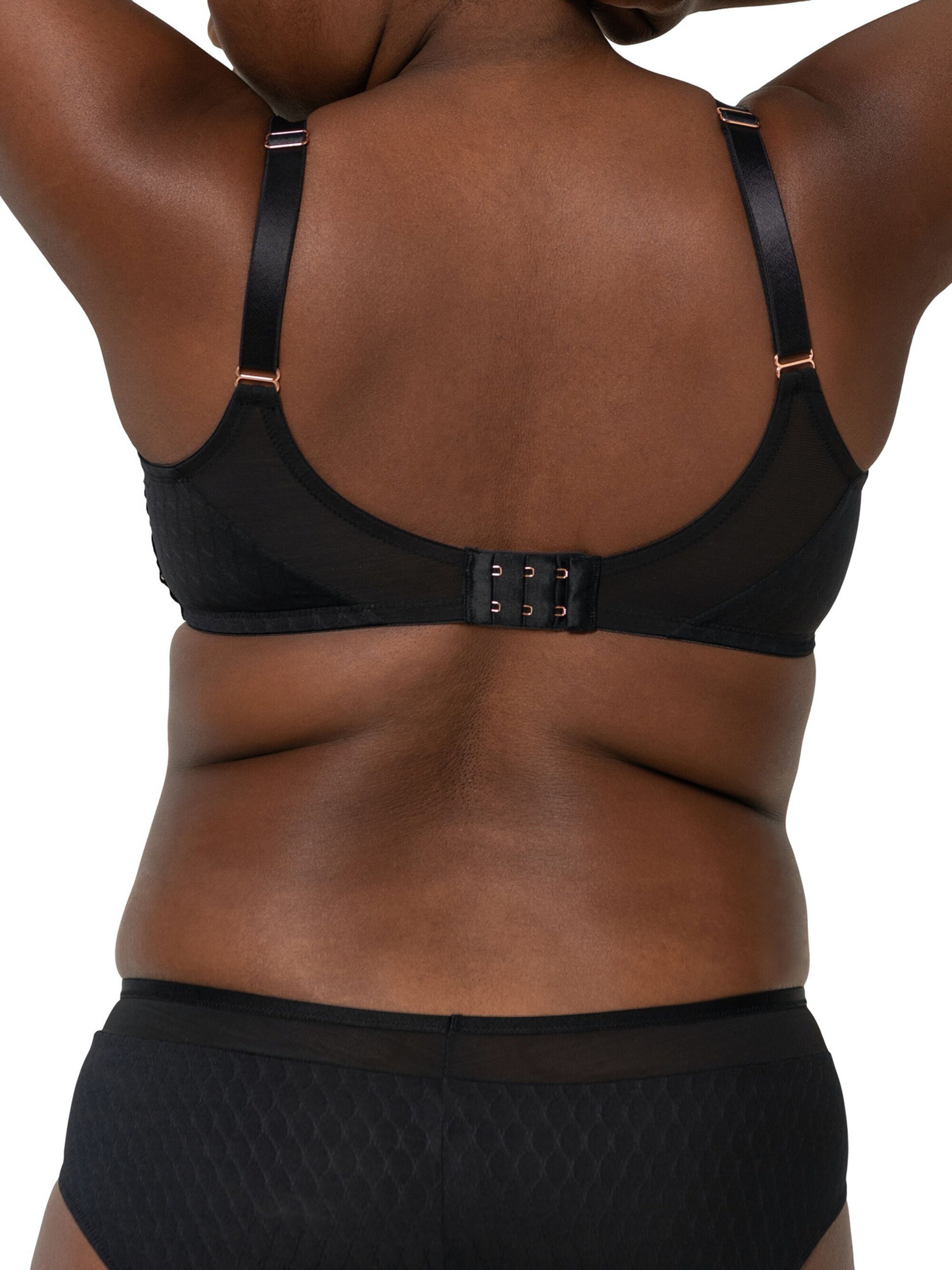 TRIUMPH Minimizer Bügel-BH ' Azalea Florale ' in Schwarz