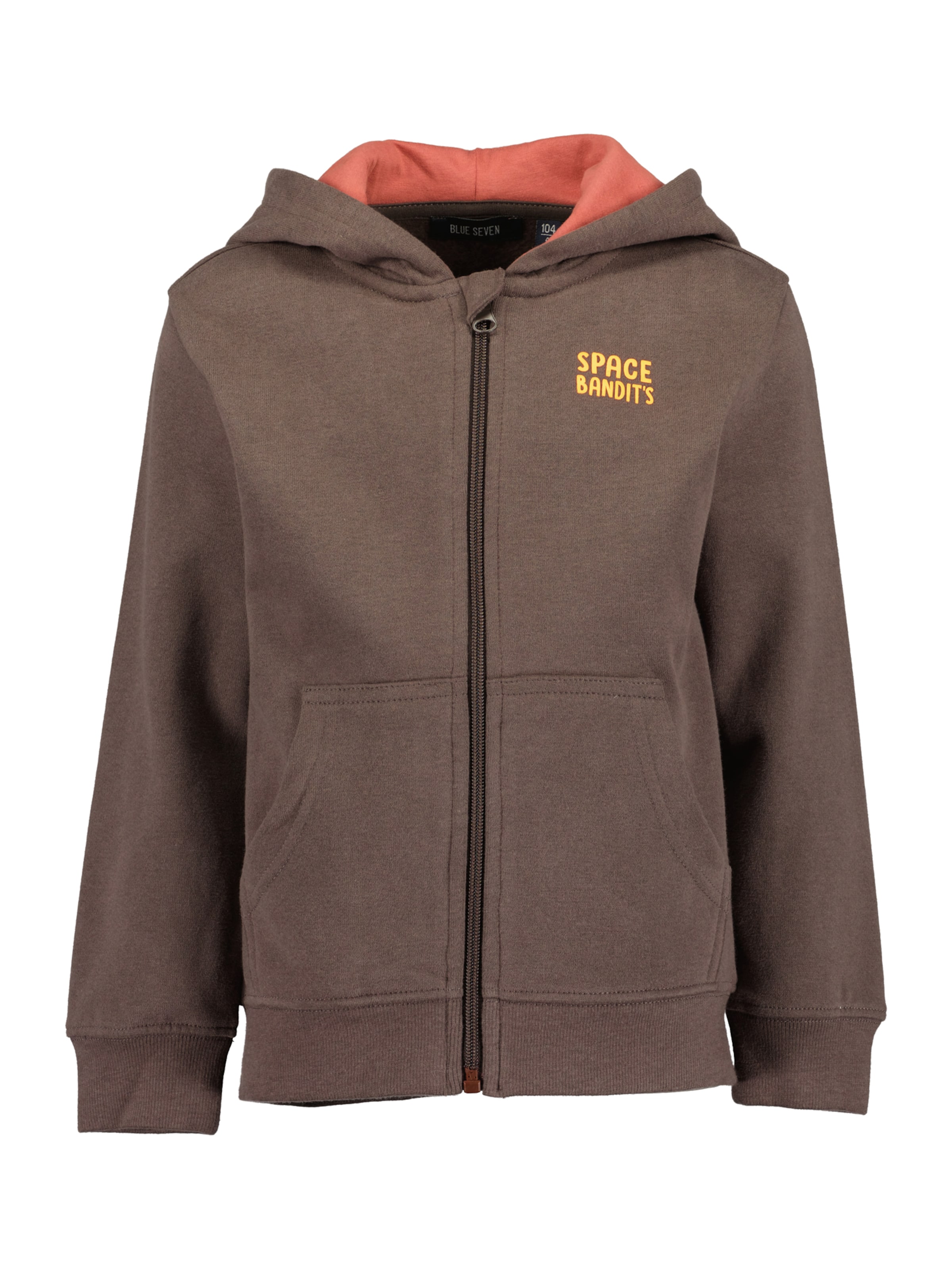 BLUE SEVEN - Sudadera con cremallera en marrón: frente