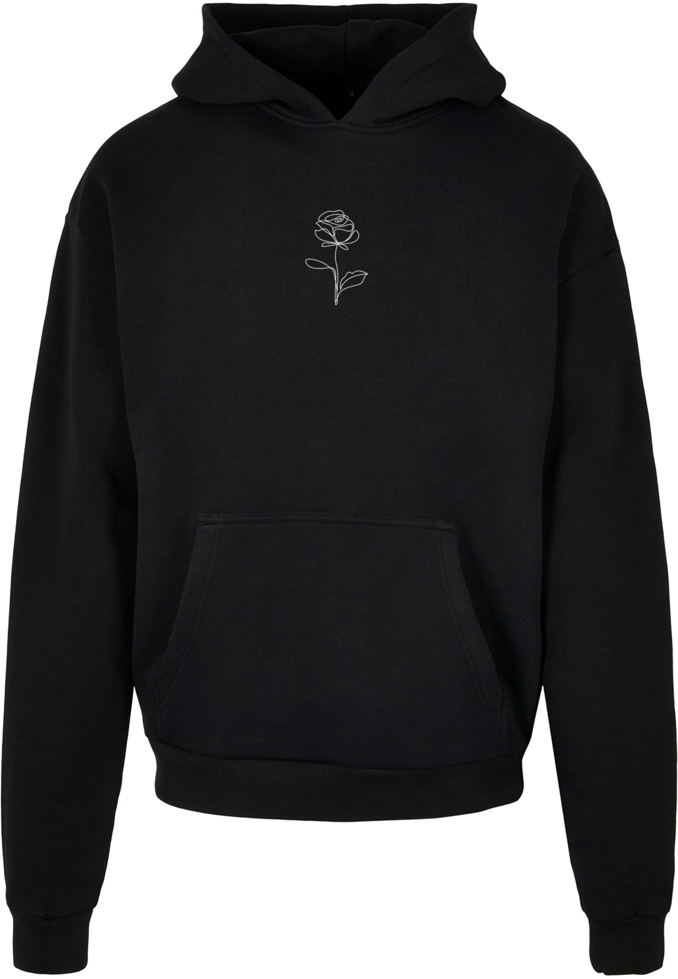 Merchcode Sweatshirt 'Rose' in Zwart: voorkant