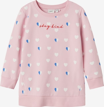 NAME IT Sweatshirt 'NMFLIA' in Roze: voorkant