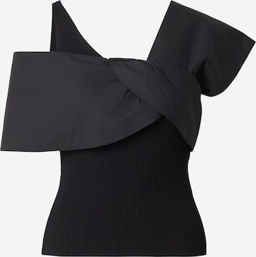 Tops en tricot 'OBJBETZY' OBJECT en noir : devant